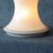 Lámpara de pie con pie de vidrio opalino blanco, años 70, Imagen 8