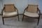 Cane & Teak Lounge Chairs by Hartmut Lohmeyer for Wilkhahn, 1960s, Set of 2 1