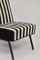 Vintage Striped Lounge Chair 9