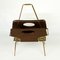 Mid-Century Italian Mahogany Magazine Rack 7