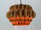 Large Vintage Copper Pendant Lamp from Temde 2