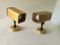 Vintage Gold-Colored Aluminum Wall Lights, 1970s, Set of 2 8