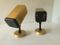 Vintage Gold-Colored Aluminum Wall Lights, 1970s, Set of 2, Image 2