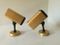 Vintage Gold-Colored Aluminum Wall Lights, 1970s, Set of 2, Image 3