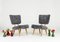 Norwegian Sheepskin Chairs, 1940s, Set of 2 8