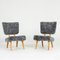 Norwegian Sheepskin Chairs, 1940s, Set of 2 1
