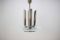 Lámpara colgante Art Déco de metal cromado, años 30, Imagen 1