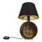 Regency Italian Brass Table Lamp with Flowers, 1970s 1