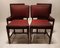 Mahogany & Red Fabric Dining Chairs from Fritz Hansen, 1930s, Set of 4, Image 4