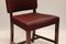 Esszimmerstühle aus Mahagoni & rotem Stoff von Fritz Hansen, 1930er, 4er Set 6