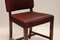 Mahogany & Red Fabric Dining Chairs from Fritz Hansen, 1930s, Set of 4 6