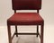 Mahogany & Red Fabric Dining Chairs from Fritz Hansen, 1930s, Set of 4 7