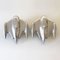 Large Space Age Wall Sconces, 1980s, Set of 2 3