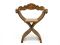 Italienischer Vintage Savonarola Stuhl aus Nussholz 1