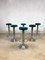 Vintage Blue Velvet Barstools, Set of 6 3