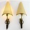 Vintage French Perforated Metal Lunel Sconces, 1950s, Set of 2 12