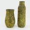 Italian Yellow & Black Ceramic Vases, 1950s, Set of 2 1