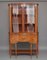 Antique Mahogany Inlaid Display Cabinet, 1890s 1