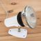 Vintage Industrial White Lacquered Metal Wall Light, 1970s, Image 1