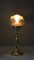 Tischlampe im Jugendstil mit Loetz Glasschirm, 1908 18