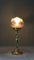 Tischlampe im Jugendstil mit Loetz Glasschirm, 1908 10