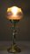 Tischlampe im Jugendstil mit Loetz Glasschirm, 1908 9
