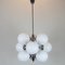 Lámpara de araña italiana con nueve globos, años 60, Imagen 5
