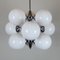 Lámpara de araña italiana con nueve globos, años 60, Imagen 1