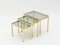 Brass Nesting Tables by Guy Lefevre for Maison Jansen, 1970s 1