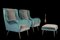 French Modernist Armchairs & Ottoman, 1950s 1
