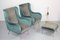French Modernist Armchairs & Ottoman, 1950s 8