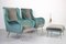 French Modernist Armchairs & Ottoman, 1950s, Image 3