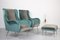 French Modernist Armchairs & Ottoman, 1950s, Image 7