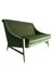 Schwedisches Zwei-Sitzer Sofa aus grünem Samt, 1950er 1
