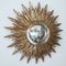 French Gilt Resin Sunburst Convex Mirror, 1960s, Image 1