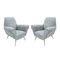 Italian Patterned & Black Lacquered Armchairs by Gigi Radice for Minotti, 1950s, Set of 2, Image 1