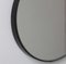 Kleiner runder Silver Orbis Spiegel mit schwarzem Rahmen von Alguacil & Perkoff 3
