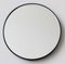 Kleiner runder Silver Orbis Spiegel mit schwarzem Rahmen von Alguacil & Perkoff 5