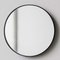 Kleiner runder Silver Orbis Spiegel mit schwarzem Rahmen von Alguacil & Perkoff 2
