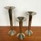 Art Deco German Steel Candle Holders, 1930s, Set of 3 3