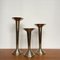 Art Deco German Steel Candle Holders, 1930s, Set of 3 1