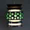 Lampe à Suspension Vintage en Métal Vert & Chromé 4