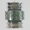 Lampada vintage in metallo verde cromato, Immagine 1