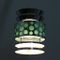 Lámpara colgante vintage en verde y metal cromado, Imagen 6