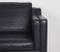 Vintage Model Eva Black Leather 2-Seater Sofa from Stouby 8