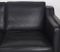 Vintage Model Eva Black Leather 2-Seater Sofa from Stouby, Image 7
