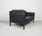 Vintage Model Eva Black Leather 2-Seater Sofa from Stouby, Image 2