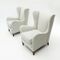 Mid-Century Italian White Fabric Armchairs, 1940s, Set of 2 5