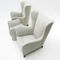 Mid-Century Italian White Fabric Armchairs, 1940s, Set of 2 4