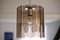 Italian Smoked Glass and Steel Chandelier, 1970s, Image 2